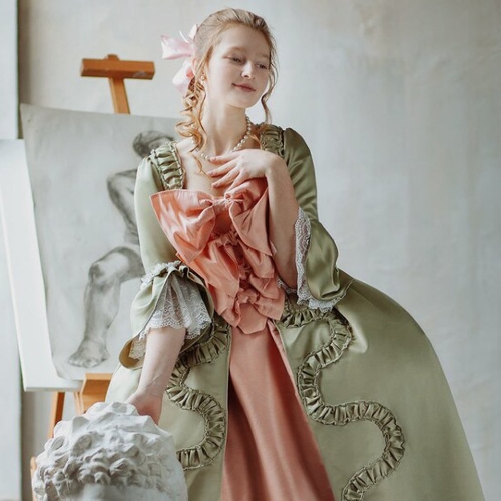 Robe a la Francais Rococo dress, 18th century Europe